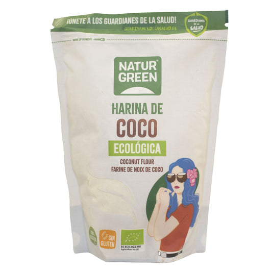 Farine de noix de coco bio sans gluten NaturGreen 500 g