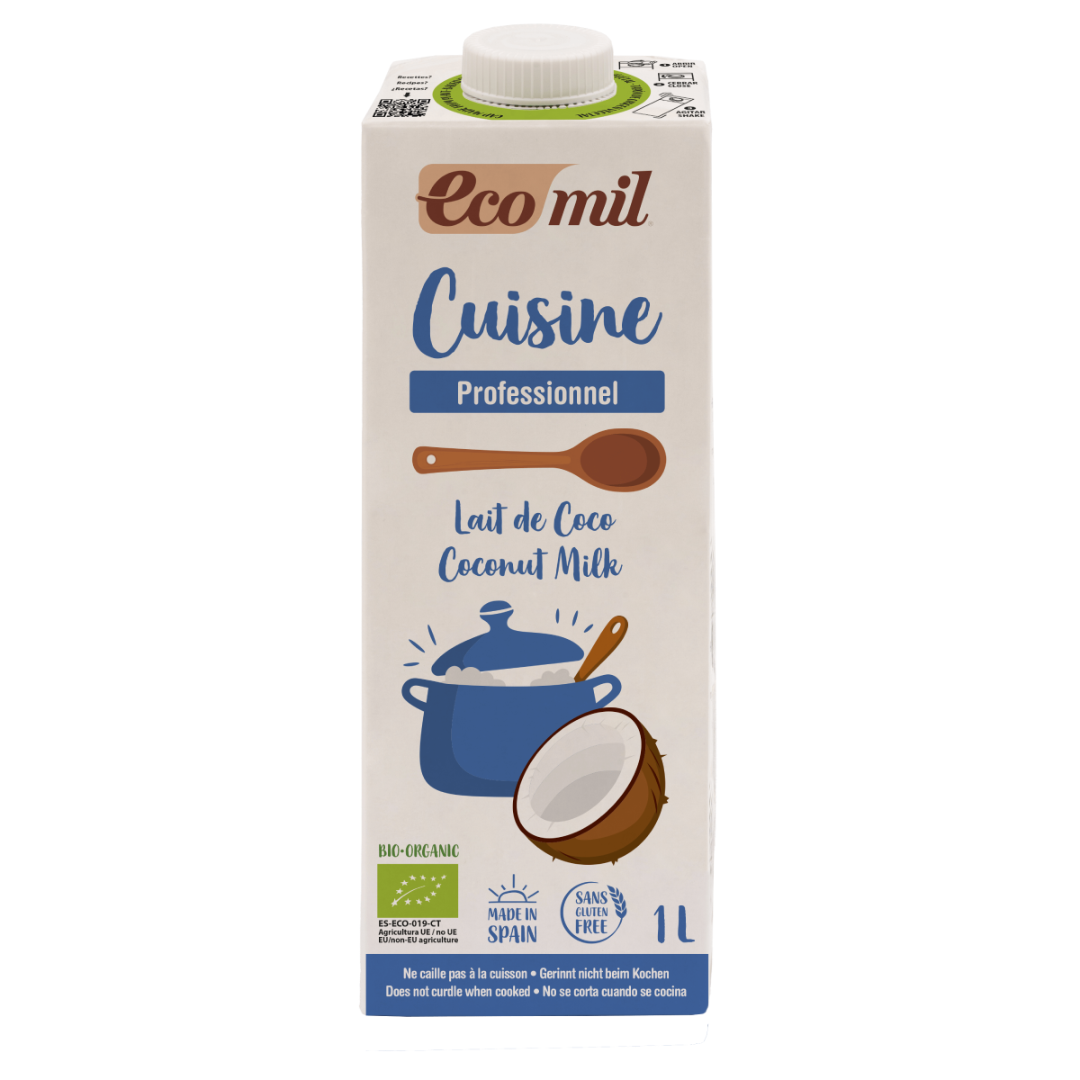 Lait de coco Cuisine Ecomil 1 L