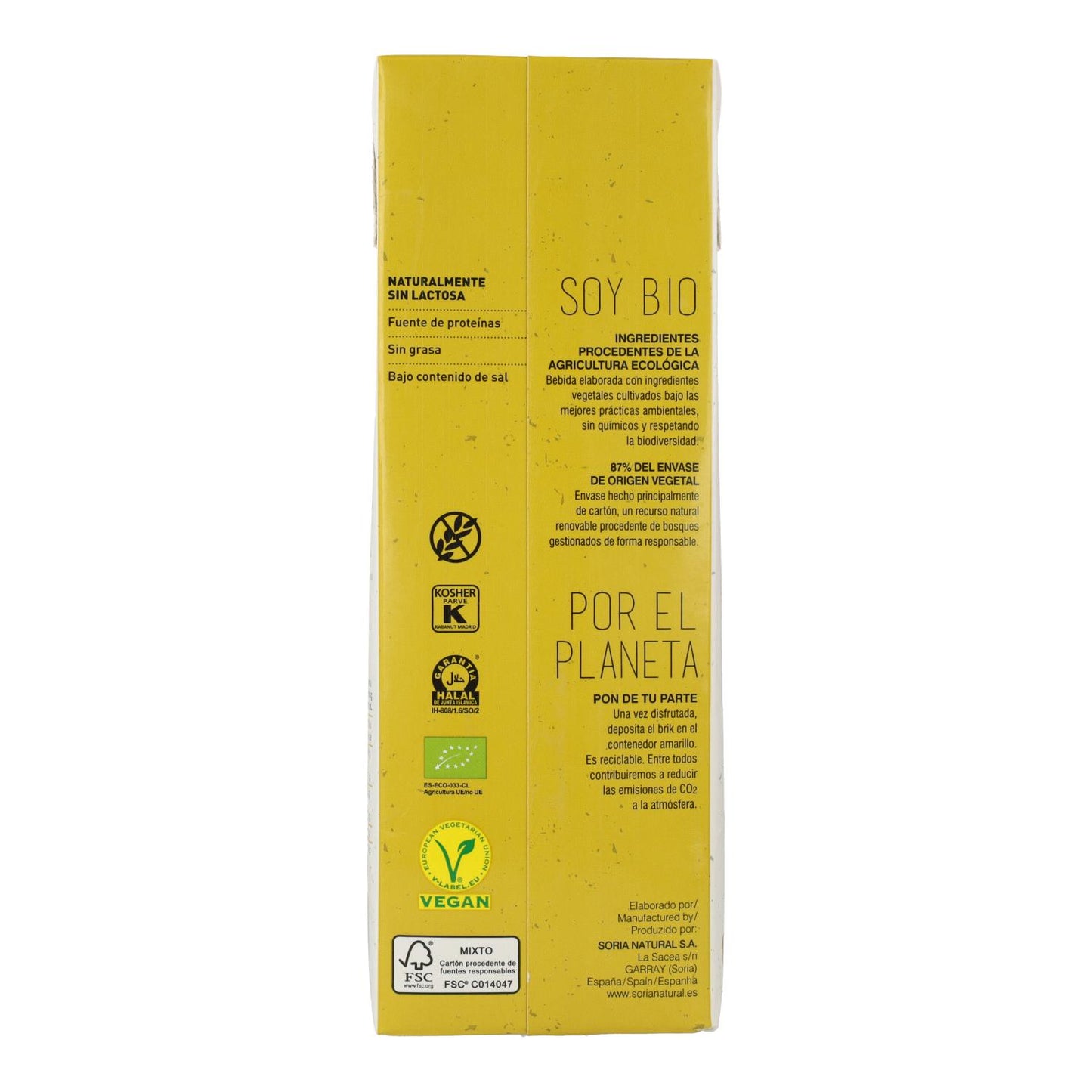 Pack of 6L 100% plant-based birdseed drink Soria Natural 1L