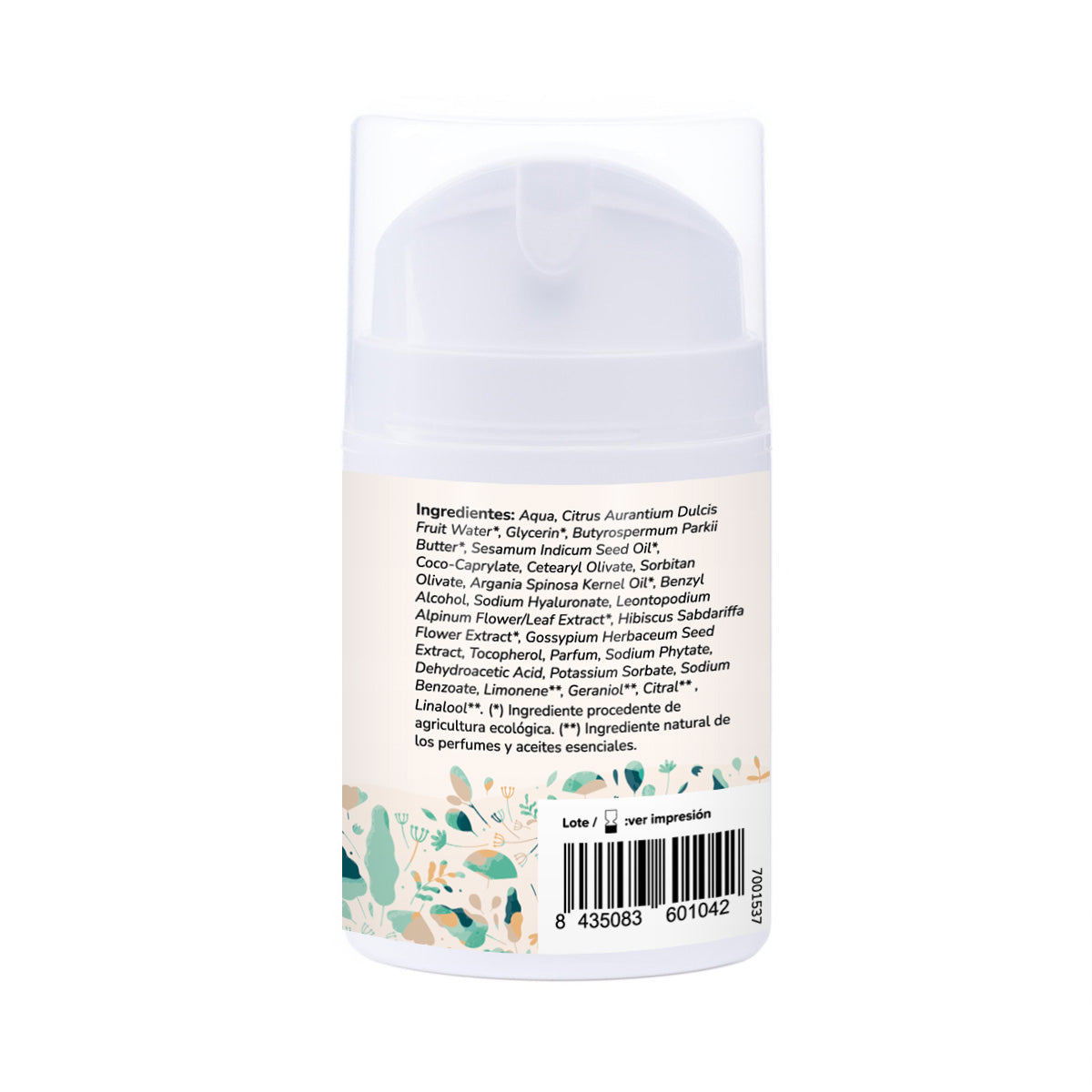 Fuktgivande ansiktskräm med argan och bomull Planeta Huerto 50 ml