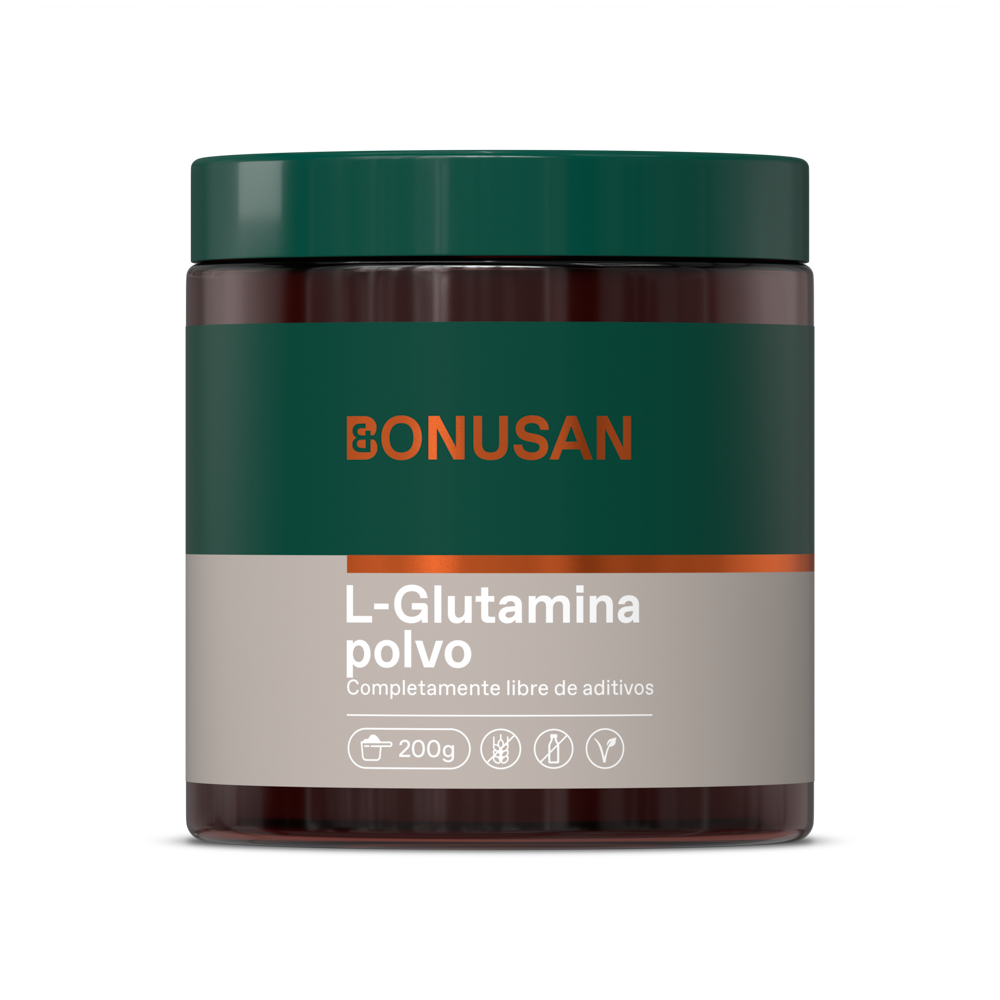 L-Glutaminpulver Bonusan 200 gram pulver