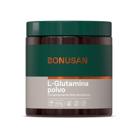 L-Glutaminpulver Bonusan 200 gram pulver