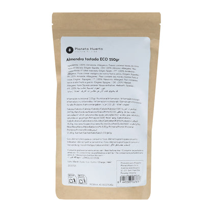 Ongezouten geroosterde amandelen met schil ECO Planeta Huerto 250 g