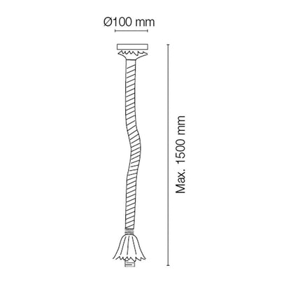 RUSTIEKE HANGER 1 m PITA-KOORD 1xE27 WINERY - CRISTALRECORD