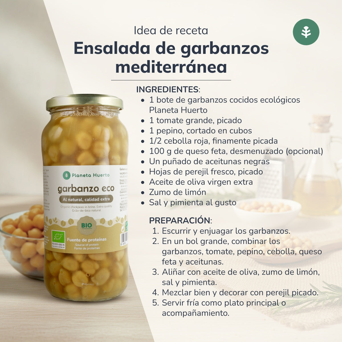 Kokta kikärter ECO Planeta Huerto 400 g