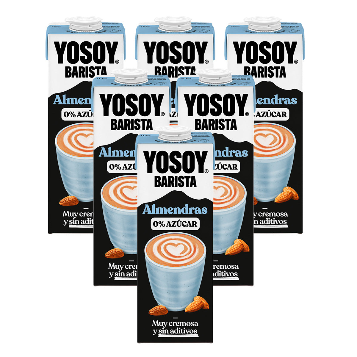 6er-Pack Barista-Mandeldrink Yosoy 1 l