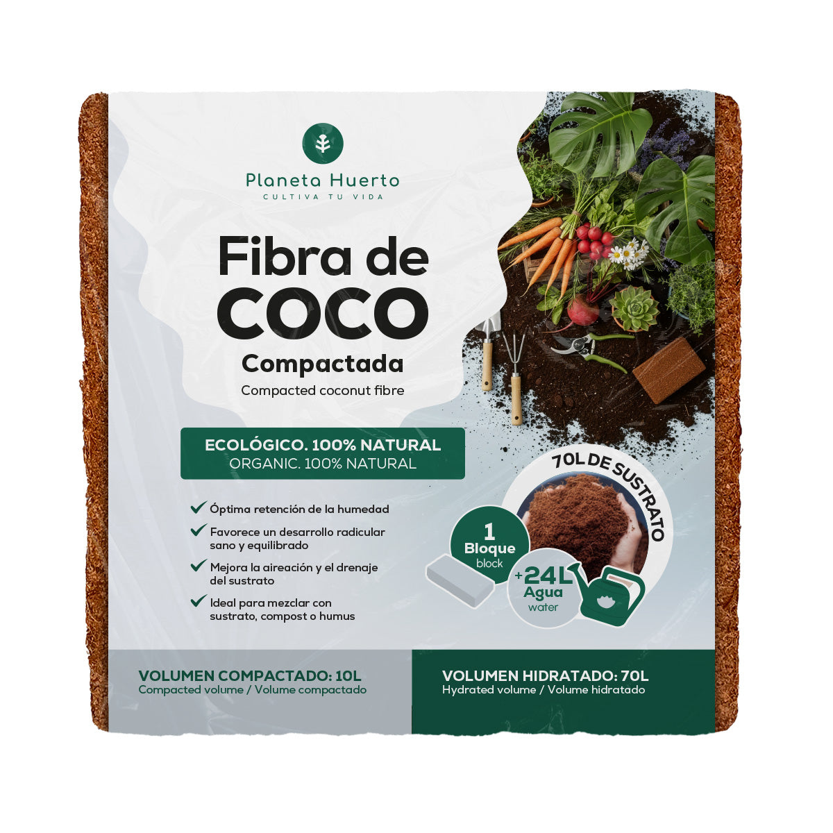 Pak 2xGarden Planet Coco Fibre Substraat 70 Liter