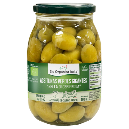 Grote groene olijven Bio Organica Italia 950 g