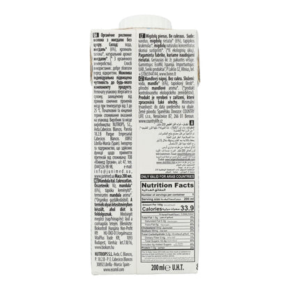 Biologische amandeldrank zonder suiker Ecomil 200 ml