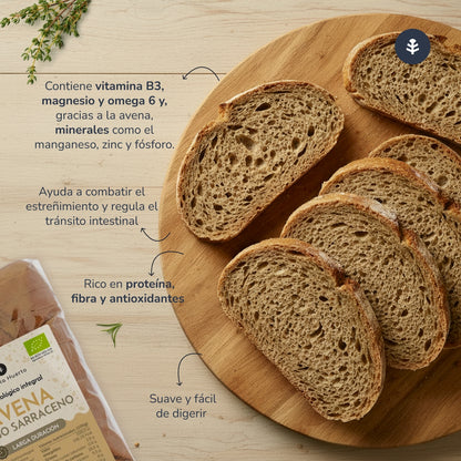 Pan integral de avena y trigo sarraceno ECO Planeta Huerto 500 g