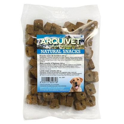 Snack naturale per cani di taglia grande al gusto di agnello Arquivet  500 g