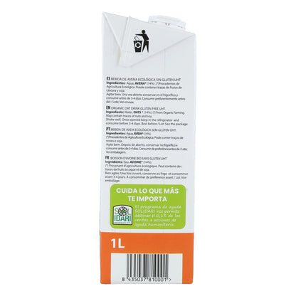 6x glutenvrije haverdrank Bio Sol Natural 1 l