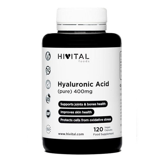 Hivital Pure Hyaluronic Acid 400 mg 120 vegan capsules - anti-wrinkle                               Anti-wrinkle