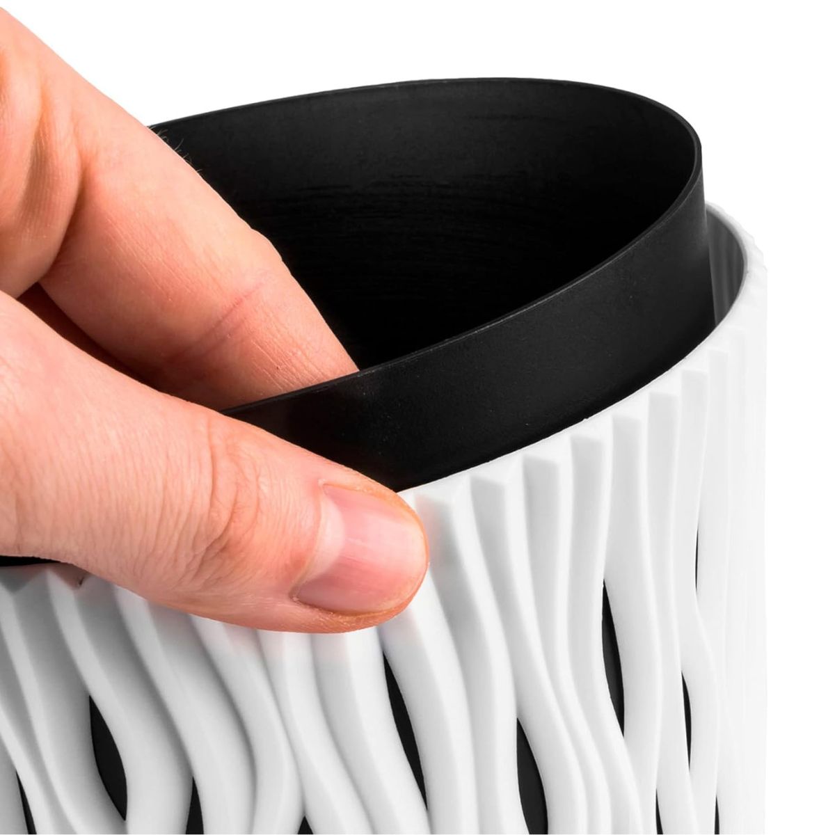 Kruka Duna med vit insats D 22 x 19