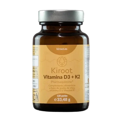 Vitamine D3+K2, Kiroot, 120 capsules
