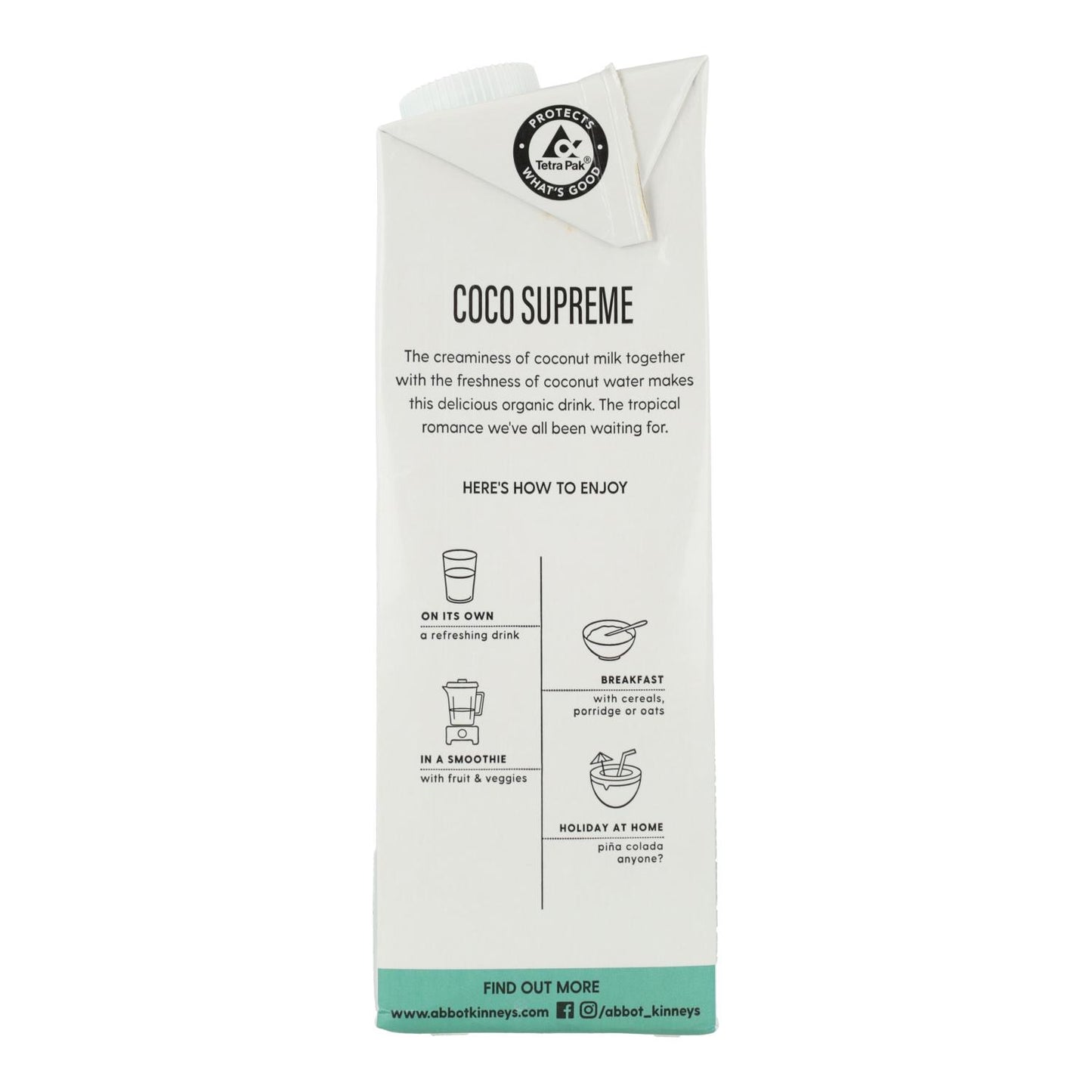 Biologische kokosdrank Supreme Bio Abbot Kinney 1 l