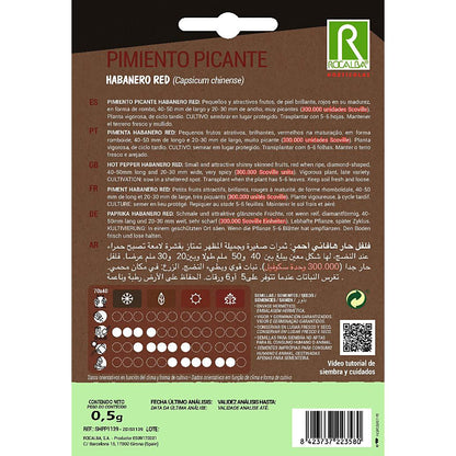 Samen für scharfe Habanero-Paprika Red Rocalba
