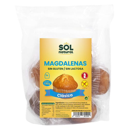 Magdalenas Sin Gluten Sol Natural 190 g
