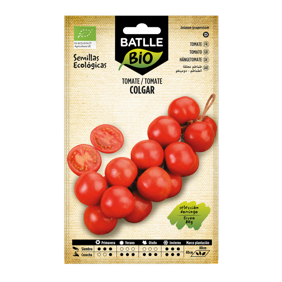 Nasiona pomidorów wiszących, wybór ekologiczny Domingo Batlle