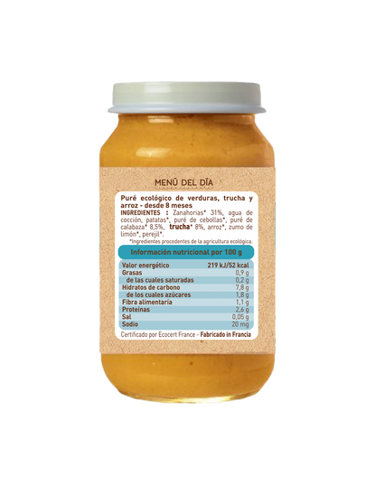 Pakket potjes biologische visgerechten (vanaf 6 maanden) babybio, 2 stuks