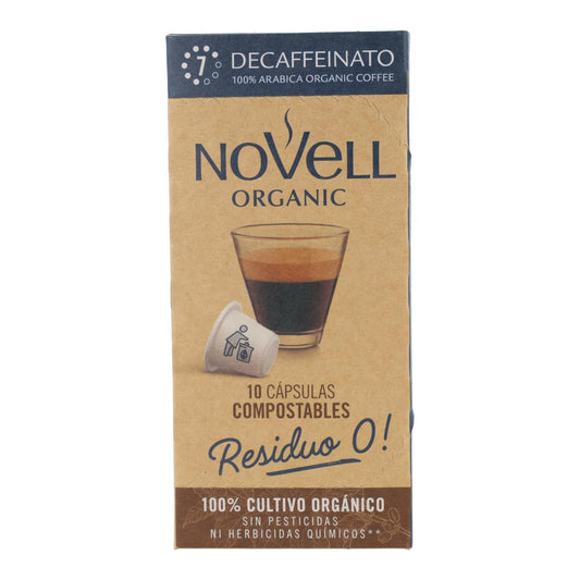 Capsule compostabili di caffè decaffeinato per Nespresso Novell 10 pezzi