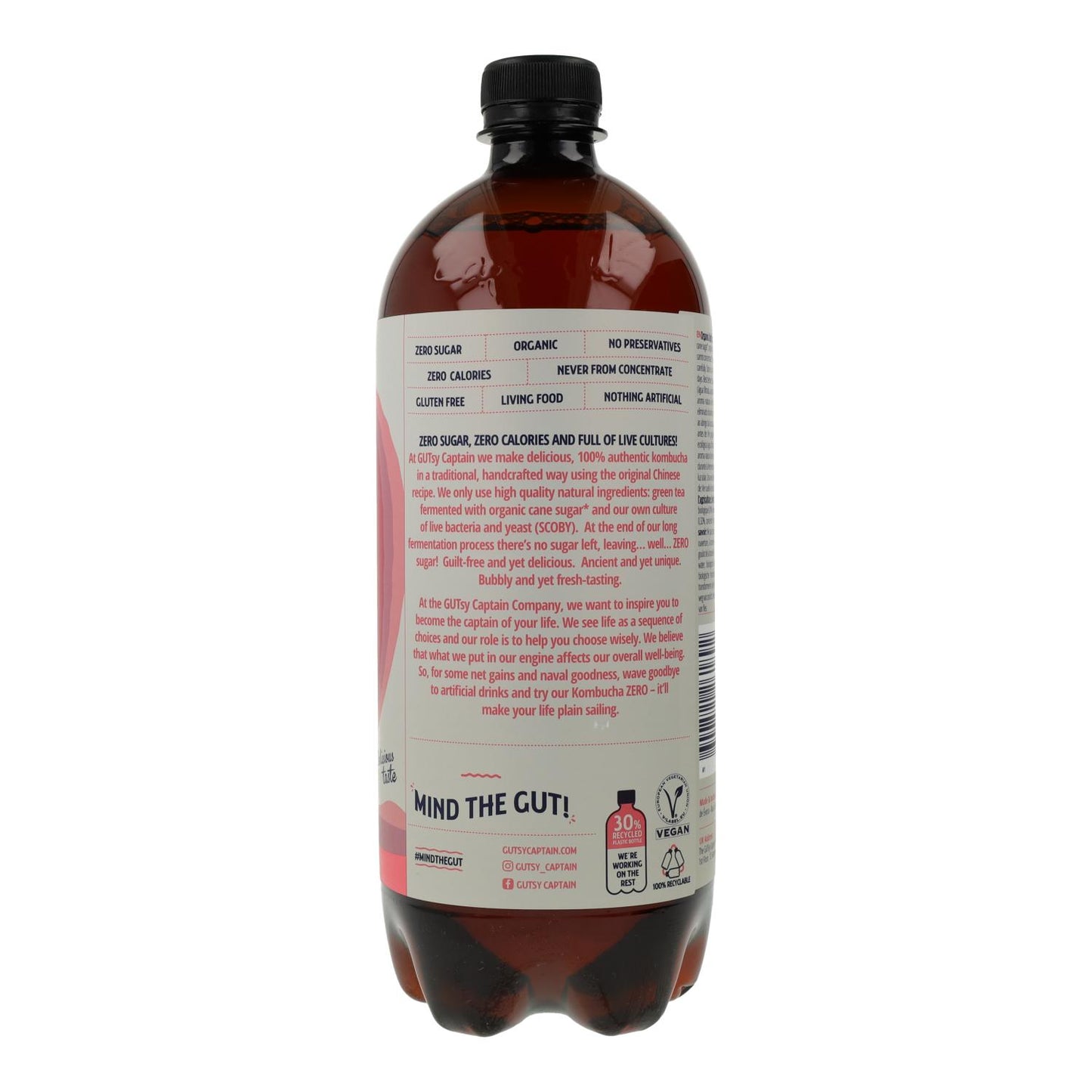 Pakket 6x Kombucha Zero Framboos Bio 1 L