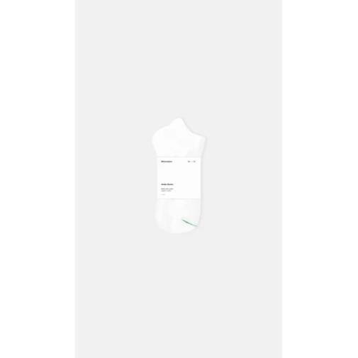 Minimalism organic cotton white ankle socks 41-46