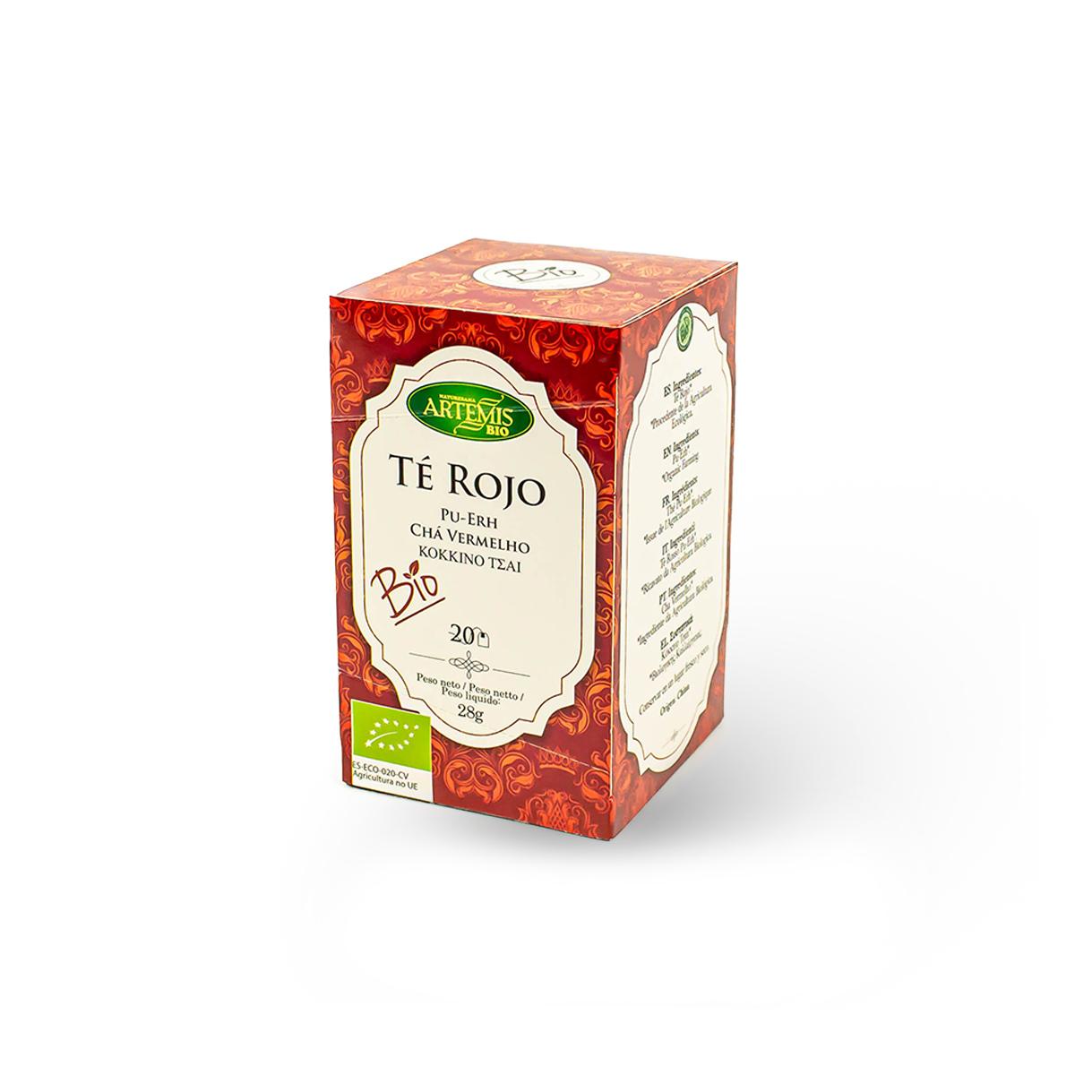 Roter Tee Puerh Teebeutel Eco 20 Filter Artemisbio