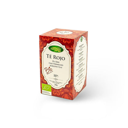 Roter Tee Puerh Teebeutel Eco 20 Filter Artemisbio