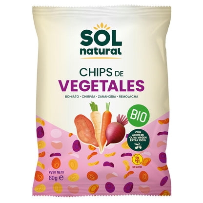 Chips de Vegetales BIO con Aceite de Oliva Sol Natural 80 g