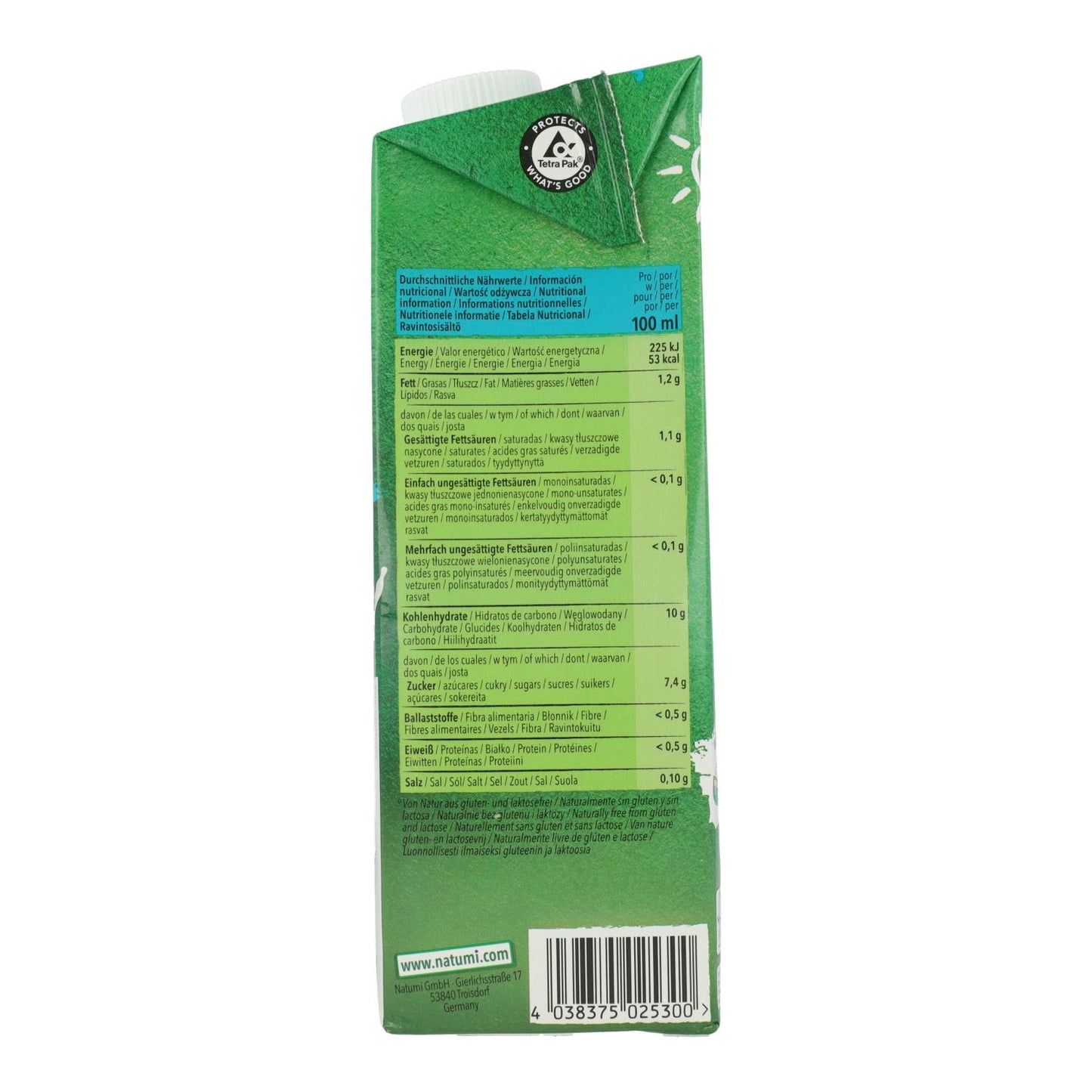 Pack 8 x Boisson riz coco bio Natumi 1 L