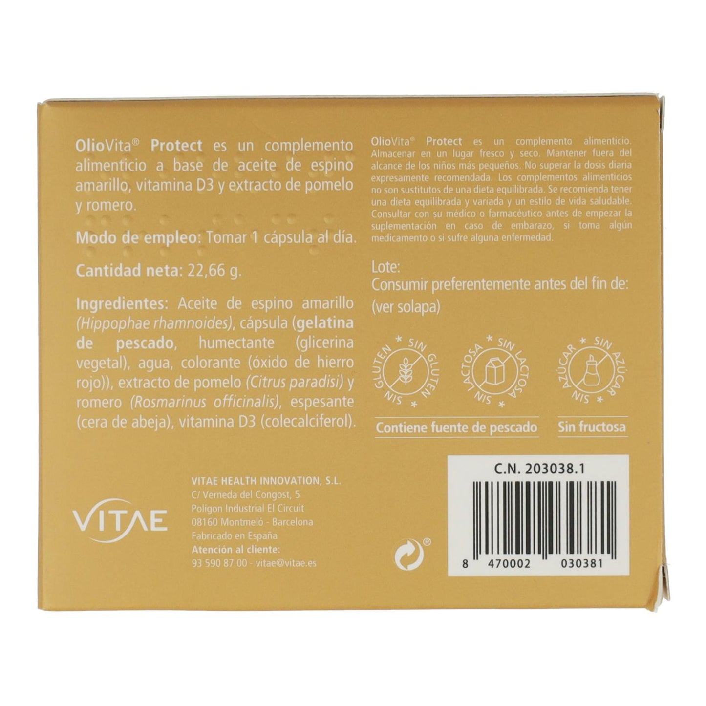 Oliovita Protect Vitae 30 capsules