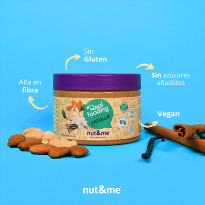 Crema de almendra y anacardo sabor vainilla y canela 250 g Realfooding