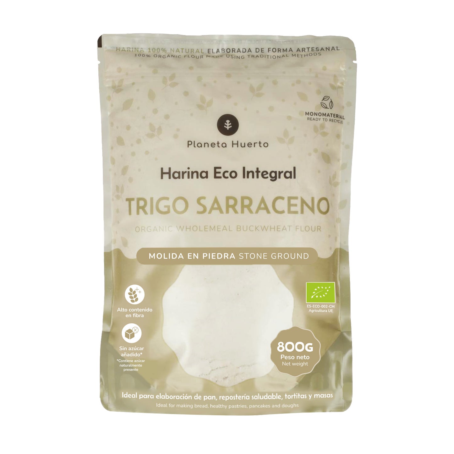 Farina integrale di grano saraceno Eco Planeta Huerto 800 g