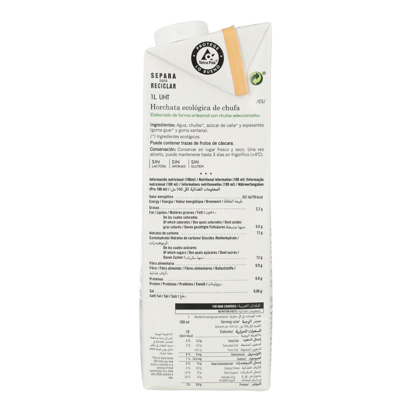 Horchata de chufa Eco Amandín 1L