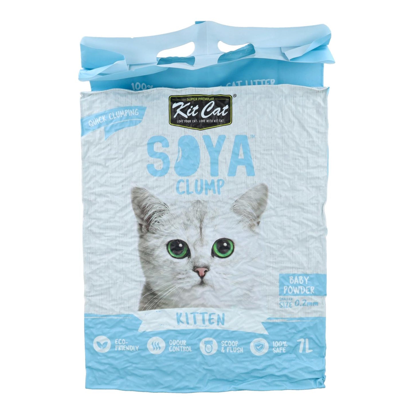 Kit Cat Arena Eco SoyaClump - Kitten Baby Powder 7 L Kattenbakvulling