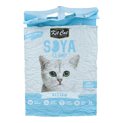 Kit Cat Arena Eco SoyaClump - Kitten Baby Powder 7 L Kattenbakvulling
