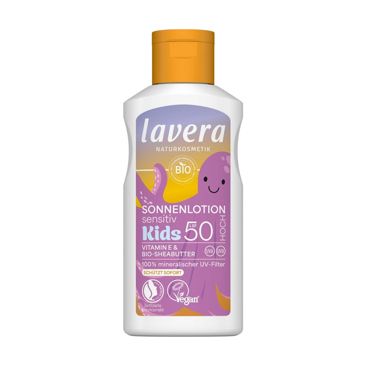 Zonnebrandcrème voor kinderen Sensitiv SPF 50 Vitamine E & biologische sheaboter, Lavera, 100 ml