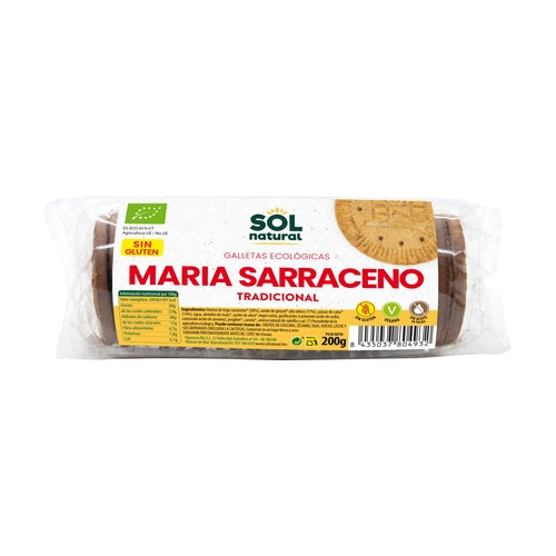 Biologische boekweitkoekjes María Sol Natural 200 g
