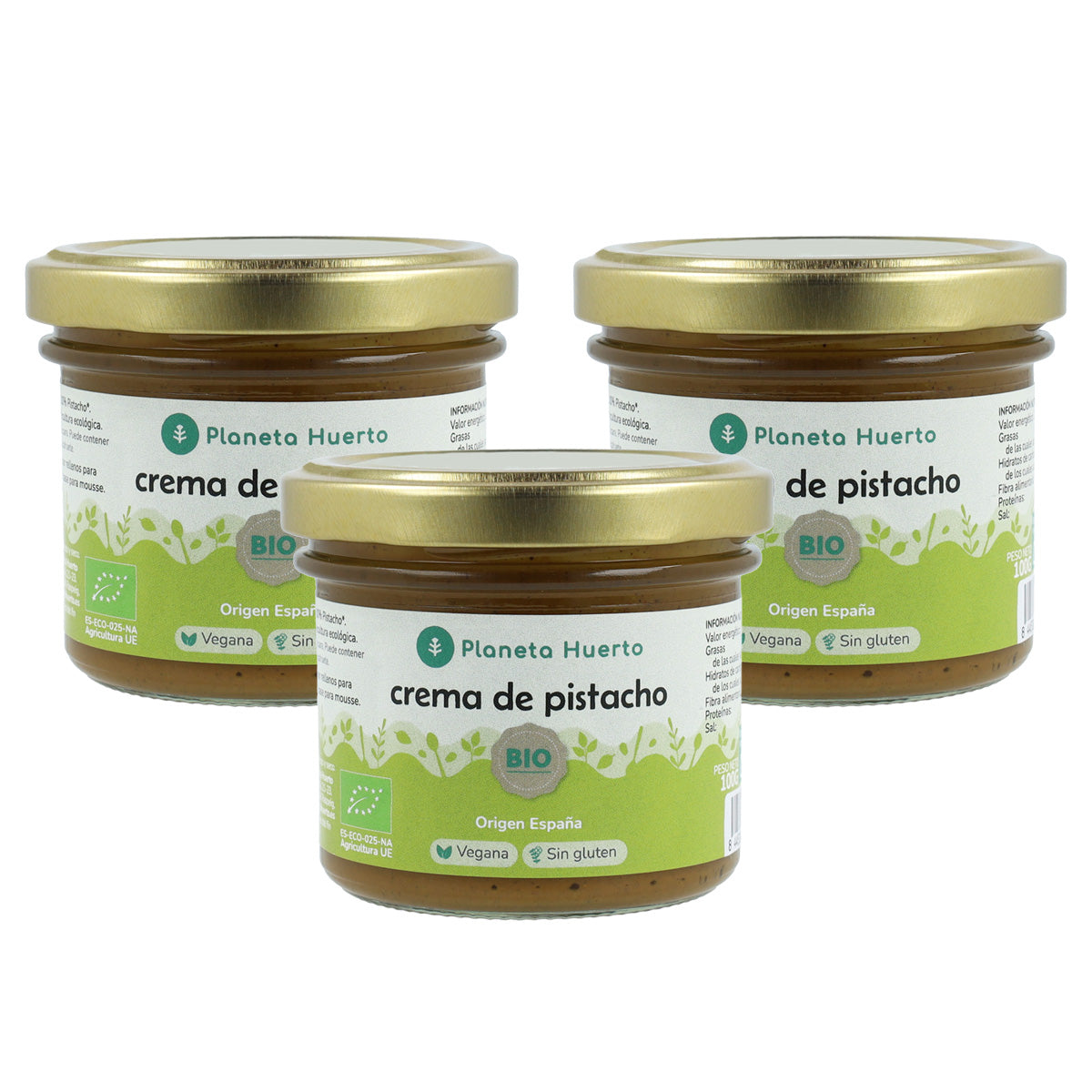 3x pistachecrème 100% ECO Planeta Huerto 100 g