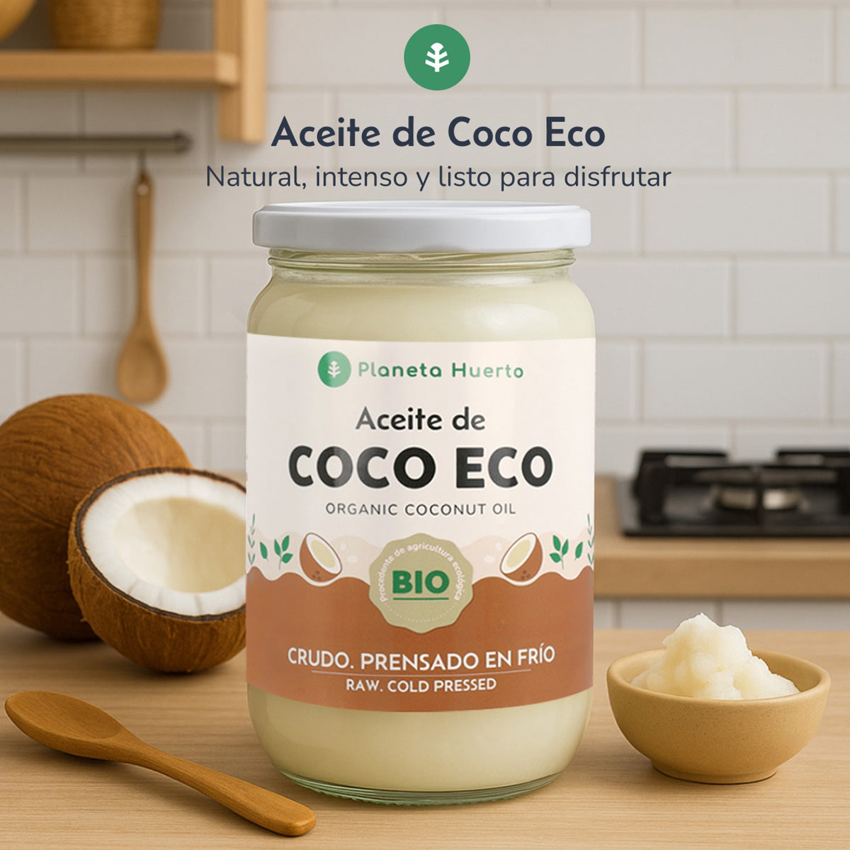 Opakowanie 3x Olej kokosowy z pierwszego tłoczenia ECO Planeta Huerto 1L