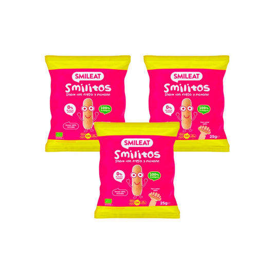 PROMO 3x Smilitos, vermi alla fragola e banana ECO, Smileat 25 g