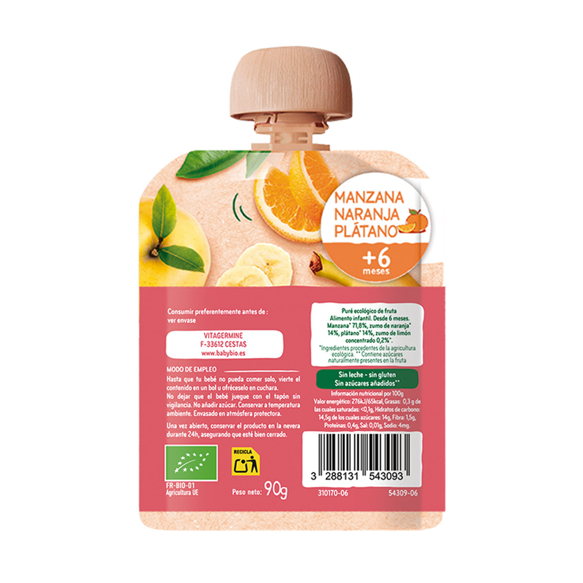 Mixpakket biologische fruitpouchjes (vanaf 6 maanden) babybio