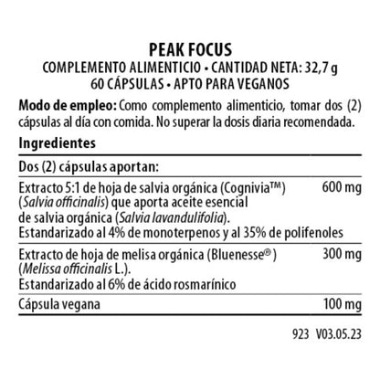 Peak Focus BIO 60 veganistische capsules