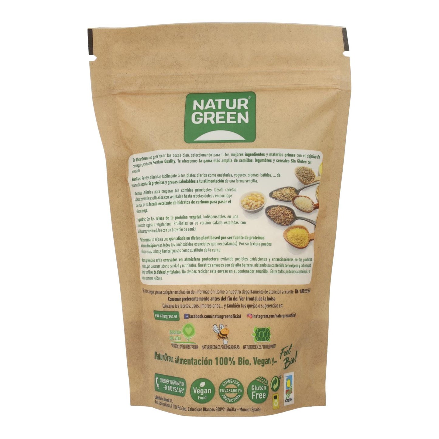 Riven ekologisk kokos Naturgreen 125 g