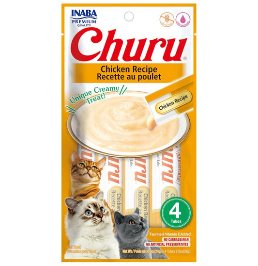 Churu recette au poulet Snack crémeux pour chats 4 x 14 g