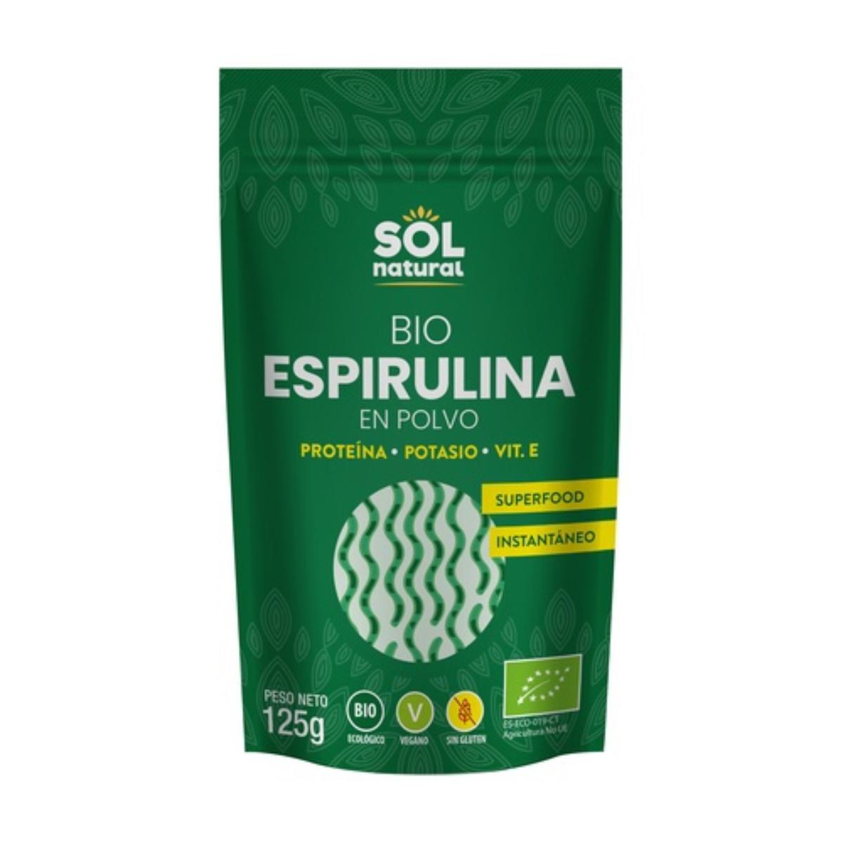 Biologisch spirulinapoeder Sol Natural 125 g