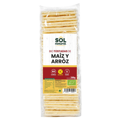 Krakersy kukurydziano-ryżowe Bio bezglutenowe Sol Natural 200 g