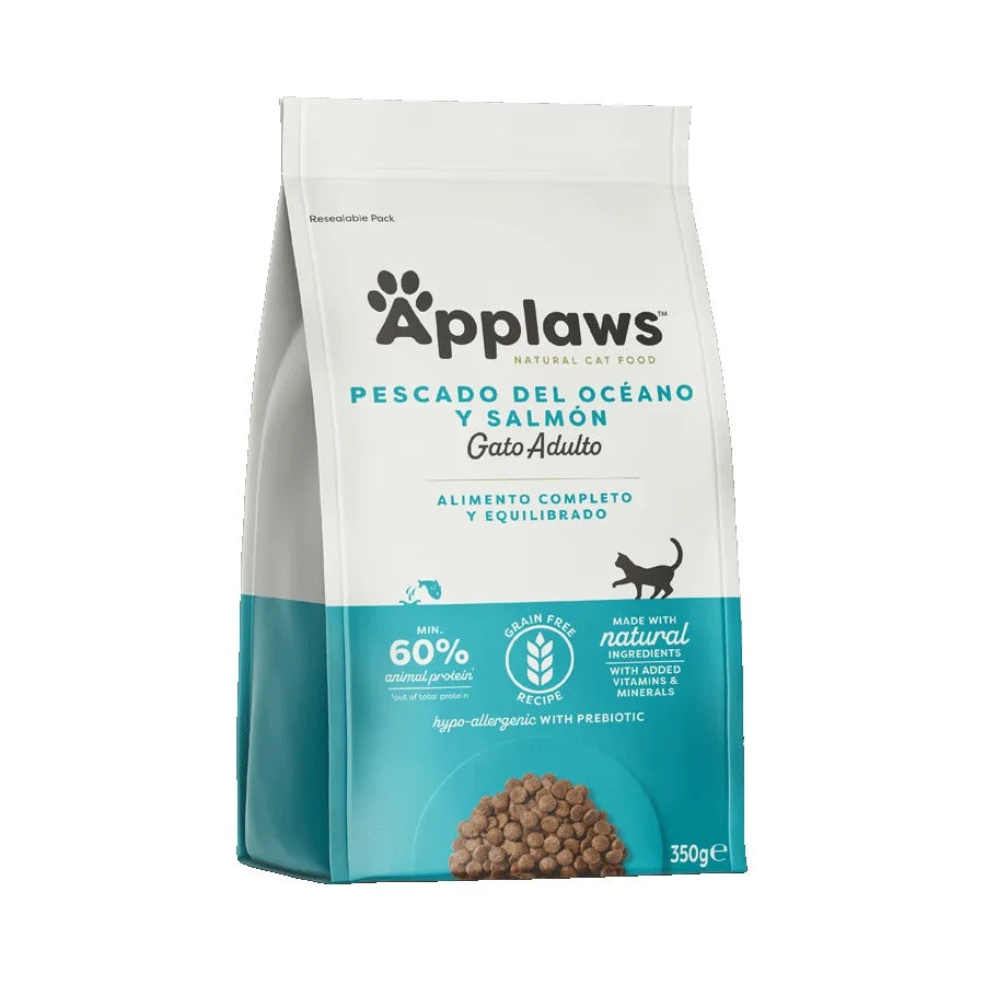 Applaws Cat Dry Adult Fisch und Lachs 350 g Natürliches, getreidefreies Katzenfutter
