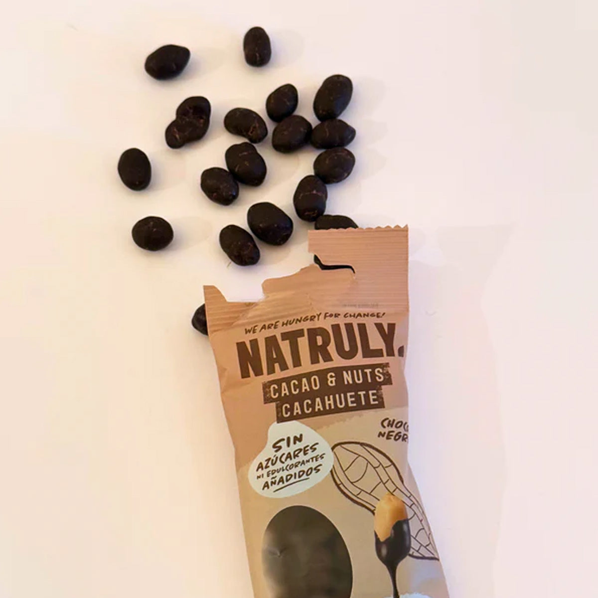Cacao&Nuts pure chocolade, Natruly, 50 g